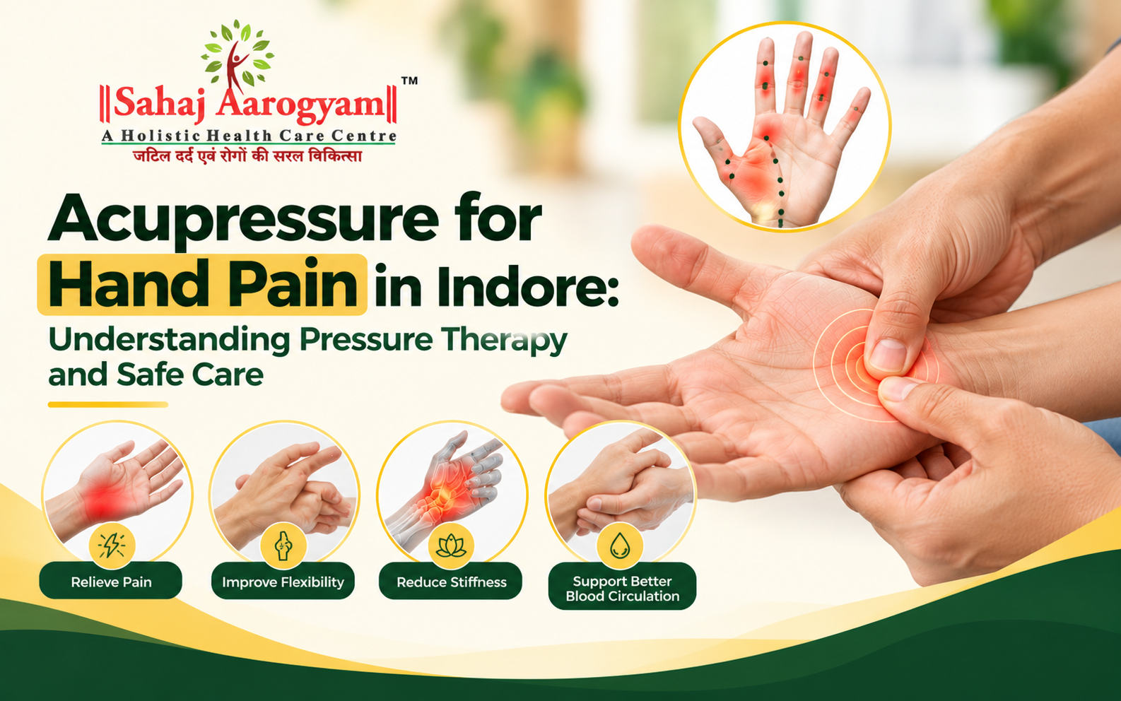 Acupressure for Hand Pain in Indore: Understanding Pressure Therapy and Safe Care