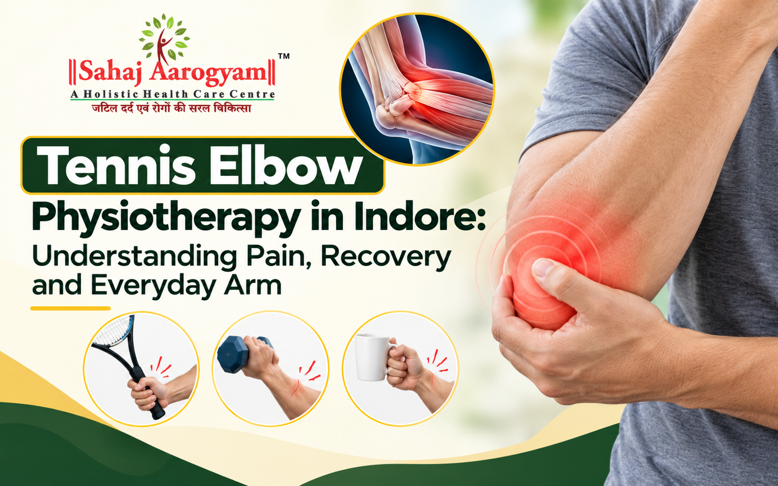 Tennis Elbow Physiotherapy in Indore: Understanding Pain, Recovery and Everyday Arm Use